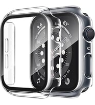 Apple Watch 49 mm Şeffaf Ekran Koruyucu ve Kılıf Bir Arada Tam Koruma Şeffaf Saat Kılıfı