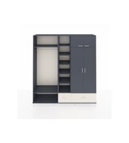 Hyperion Dolap 12 Raflı 2 Çekmeceli 2 Askılı 220x44x243 Antrasit-Antrasit/Aytaşı
