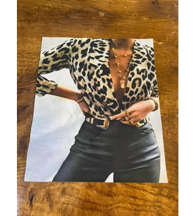 BONCUK İŞLEME LEOPAR KIZ ARMA DİKİŞ APLİKE 23X19 CM
