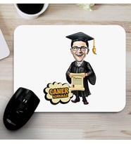 Mezun Öğrenci Hediyesi Karikatürlü Mouse Pad