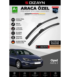 Opel Astra J Ön Cam Silecek Seti 2009-2015 Premium Araca Özel 65-60 Cm A+ Kalite