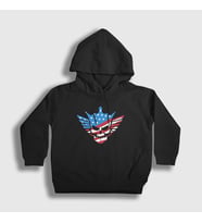 Presmono Unisex Çocuk Siyah Logo American Nightmare Wwe Cody Rhodes Kapüşonlu Sweatshirt 453487tt