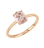 Oval Morganite Taşlı Esila Yüzük