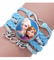 Elsa Anna Karlar Ülkesi Kız Çocuk Bileklik Aksesuar Frozen Frosen Kız Çocuk Aksesuar Hediye
