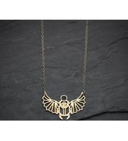 Monogram Ateş Böceği Altın Kaplama Gümüş Kolye