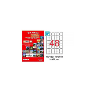 TANEX 2048 LASER ETİKET 32x32mm 48x100 4800 ADET