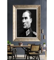 Gümüş Çerçeveli Atatürk Tablo za232