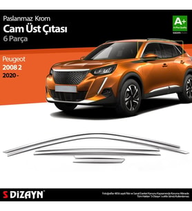Drs Tuning Peugeot 2008 Uyumlu 2 Krom Cam Üst Çıtası 6 Parça 2020 Üzeri