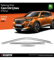 Drs Tuning Peugeot 2008 Uyumlu 2 Krom Cam Üst Çıtası 6 Parça 2020 Üzeri