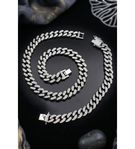 Paslanmaz Çelik Gurmet Model Kolye Zincir Ve Bileklik Set 10Mm 902934