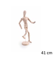 Ahşap Model Mankeni İnsan Figürü 41 cm. Erkek 