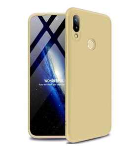 Huawei Y9 2019 GKK Kılıf 360 Derece Tam Koruma (Gold)