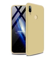 Huawei Y9 2019 GKK Kılıf 360 Derece Tam Koruma (Gold)