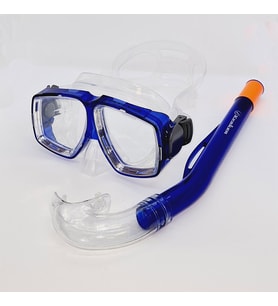 KRAKEN Maske Şnorkel Set M366/SN67 Mavi (Mavi)