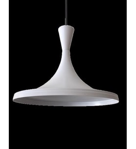 MYLİGHTS  BEYAZ İÇİ BEYAZ METAL SARKIT AVİZE 36CM (Siyah)