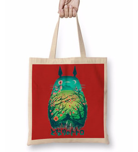 Totoro 05 Bez Çanta Uzun Saplı