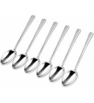 6'lı Paslanmaz Çelik Küçük Kaşık Seti, Gümüş Metal 15 cm, 6 Adet