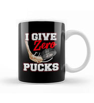 I Give Zero Pucks Ice Hockey Players Sarcastic Pun Kupa Bardak Porselen