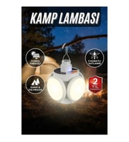Kamp Lambası Güneş Enerjili Solar 5 Kanatlı Katlanır LED Lamba