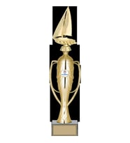 ODAK KUPA - Figürlü Kupalar - Yelken Figürlü Kupalar FG-026 A - 47 cm