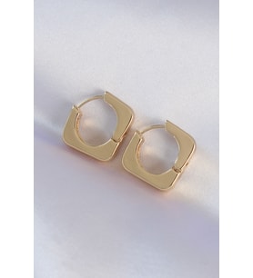 Pirinç Gold Renk Kare Küpe 5886 - SSSSSS7143-3948