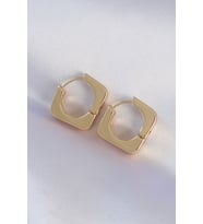 Pirinç Gold Renk Kare Küpe 5886 - SSSSSS7143-3948