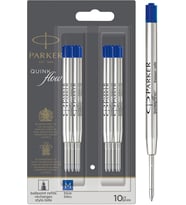 Parker Quinkflow Tükenmez Kalem Yedeği, Mavi Renk Mürekkep, 10'Lu Avantajlı Paket (Standart)