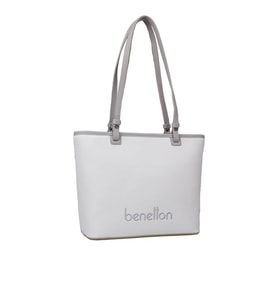 Benetton Beyaz Kadın Nano Büyük Boy Kol Çantası BNT 1583