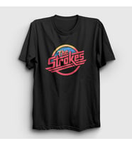 Presmono Unisex Beyaz Vintage Logo The Strokes T-Shirt 525318tt (Siyah)