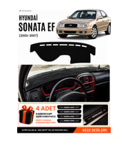 HYUNDAİ SONATA EF (2002-2007) Uyumlu Torpido Örtüsü Torpido Kılıfı - Siyah
