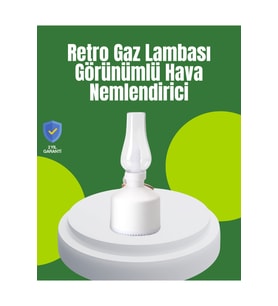 USB Şarjlı Retro Gaz Lambası Hava Nemlendirici Led Atmosfer Işıklı