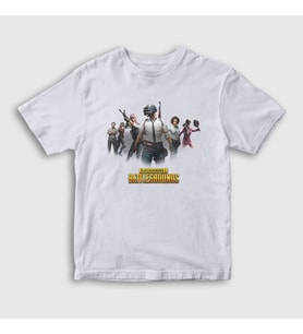 Presmono Unisex Çocuk Beyaz Team Pubg T-Shirt 30737tt (Beyaz)