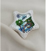 Magnet Deniz Palmiye Nazar Göz Boncuk Taşlı Mıknatıslı Buzdolabı Süsü