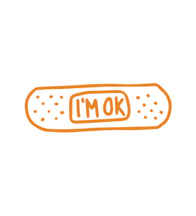 İm Ok Yarabandı Sticker17x17 Cm Turuncu