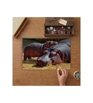 Suaygırı ve Yavrusu Tasarımı 240 parça Ahşap Puzzle Ahşap Kutuda MP08204
