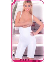 Beyaz Kadın Askılı Tam Boy Toparlayıcı Korse Diz Üstü S-XL 2013