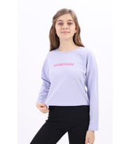 Toontoy Kız Çocuk Baskılı Tişört (Çimen Yeşili)