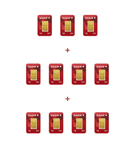 Nadir Gold 24 Ayar 11 Gram Külçe Altın (11 Adet 1 Gram Külçe Altın )