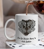 Kişiye Özel Burç Ayları Ve İsim Soyisim Tasarımlı Kupa Bardak