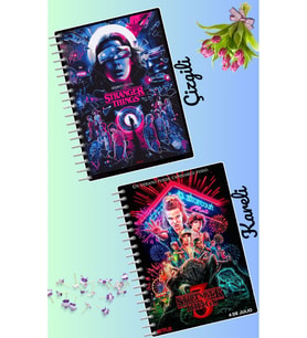 Stranger things defter seti 2 adet A4 boyutu 21*30 çizgili + kareli 60 syf