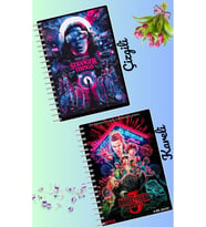 Stranger things defter seti 2 adet A4 boyutu 21*30 çizgili + kareli 60 syf