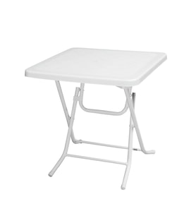 Omnipazar MT-GFM235 Prima Sorgente Plastik Kare Bahçe Balkon Masa 70x70 cm Beyaz