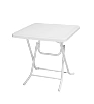 Omnipazar MT-GFM235 Prima Sorgente Plastik Kare Bahçe Balkon Masa 70x70 cm Beyaz