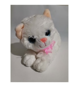 Oyuncak Pelüş Miyavlayan Kedi Papyonlu Boyu 30 cm (Çok Renkli)