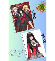 Kakegurui anime defter seti 2 adet A4 boyutu 21*30 çizgili + kareli 60 syf