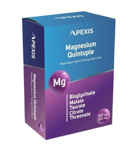 APEXİS MAGNESİUM QUİNTUPLE 60 LI
