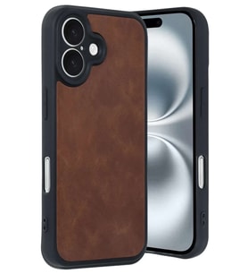 iPhone 16 Kılıf Aras Deri Kapak - Taba