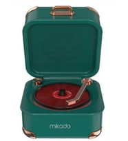 Mikado MD-62BT 5W 1200mAh Yeşil TF Kart + Bluetooth Destekli Klasik Retro Müzik Kutusu
