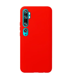 Mi Note 10 ile Uyumlu Cappy Silikon Kılıf Kırmızı
