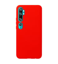 Mi Note 10 ile Uyumlu Cappy Silikon Kılıf Kırmızı